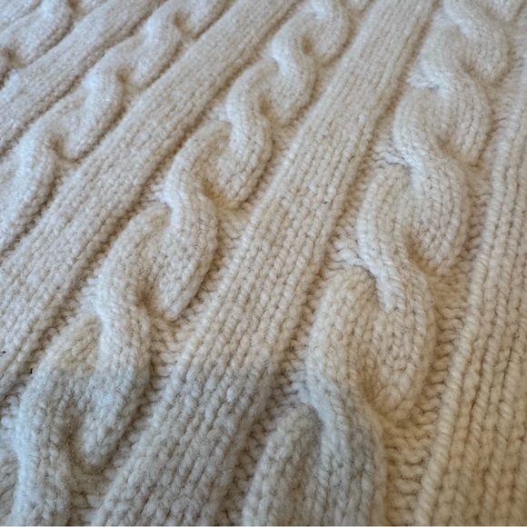 🦋Fisherman Out of Ireland Pure Wool Cashmere Blend Cable Knit Turtleneck🦋 - Picture 9 of 12